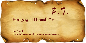 Posgay Tihamér névjegykártya